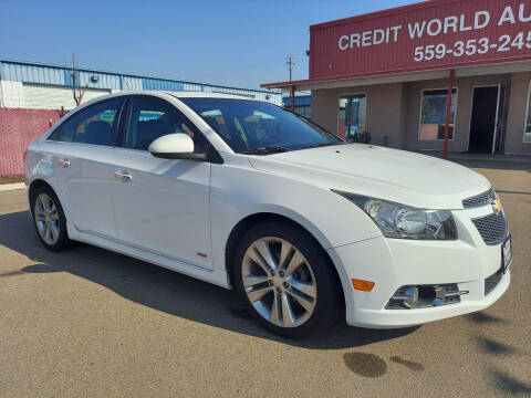 2014 Chevrolet Cruze for sale at Credit World Auto Sales in Fresno CA