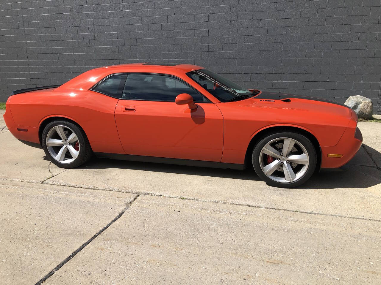 Orange 2008 Dodge Challenger SRT8 SRT8 2dr Coupe 1