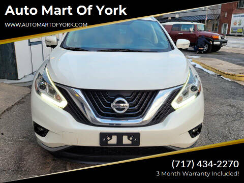 2015 Nissan Murano for sale at Auto Mart Of York in York PA
