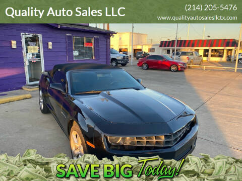 2012 Chevrolet Camaro for sale at Quality Auto Sales LLC in Garland TX