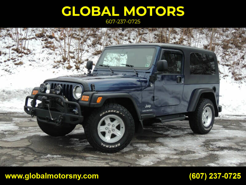2005 Jeep Wrangler for sale at GLOBAL MOTORS in Binghamton NY