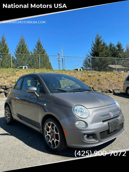 2012 FIAT 500 for sale at National Motors USA in Bellevue WA