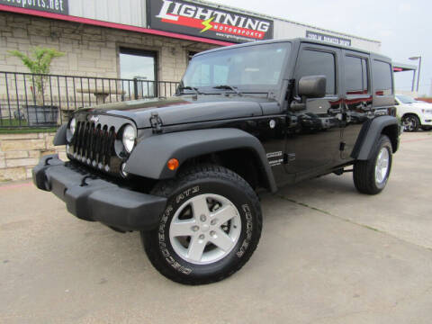 2016 Jeep Wrangler Unlimited for sale at Lightning Motorsports in Grand Prairie TX