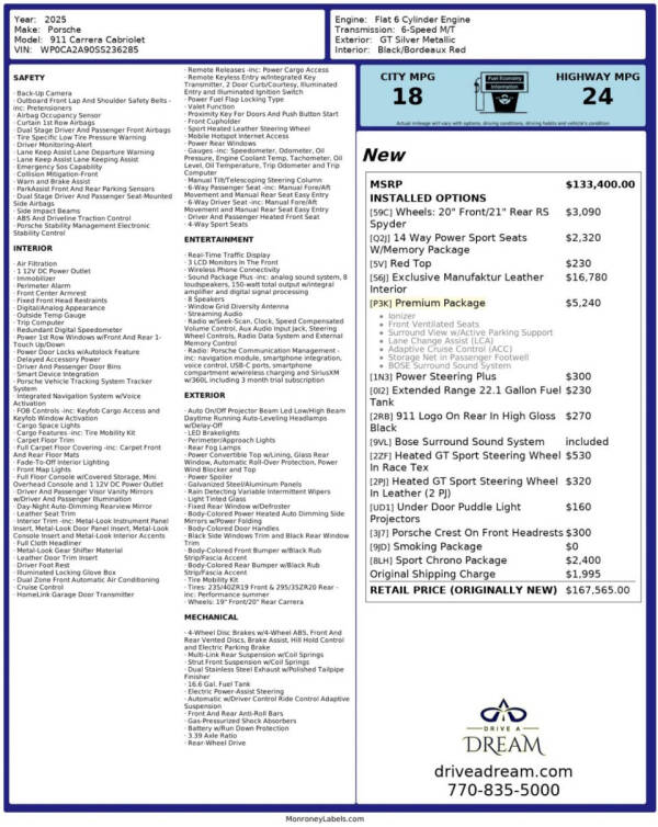2025 Porsche 911 Carrera