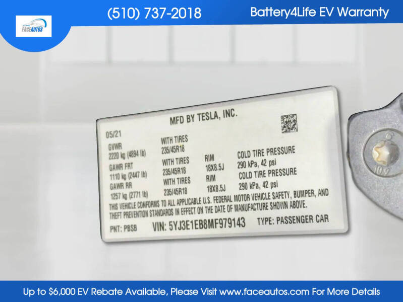 2021 Tesla Model 3 Long Range