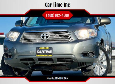 2008 Toyota Highlander Hybrid for sale at Car Time Inc in San Jose CA