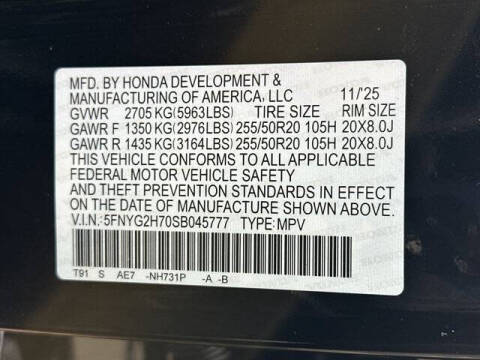 2025 Honda Pilot Touring