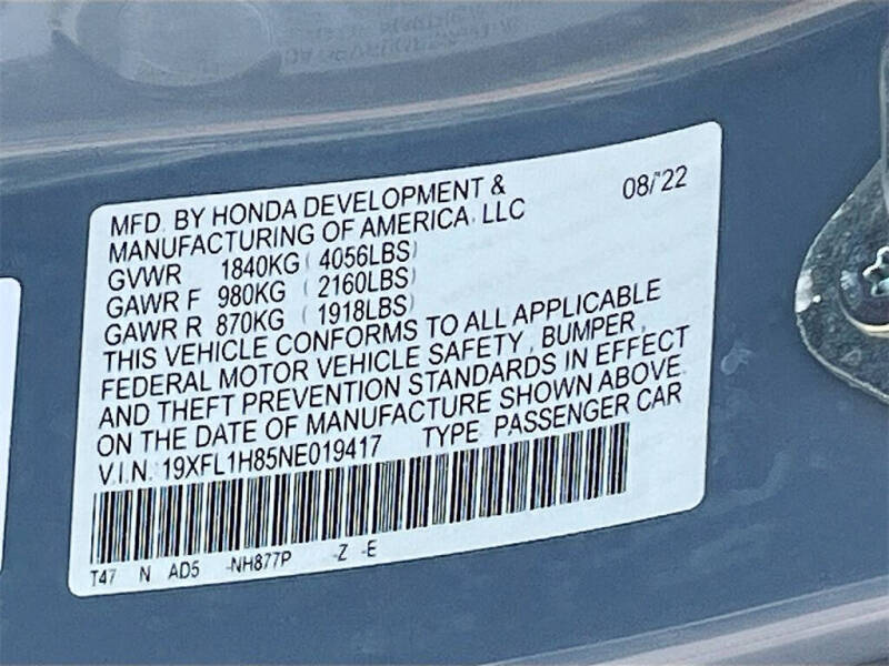 2022 Honda Civic Sport Touring