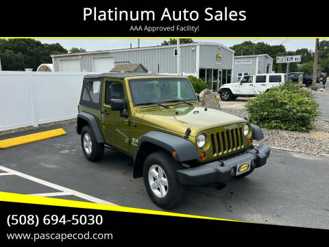 2008 Jeep Wrangler for sale at Platinum Auto Sales in South Yarmouth MA