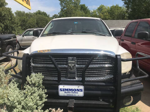 2008 Dodge Ram 1500 for sale at Simmons Auto Sales in Denison TX