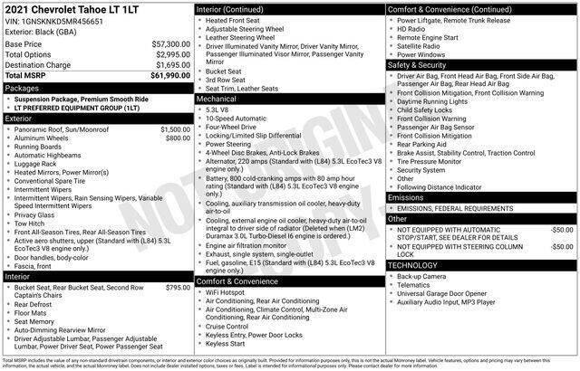 2021 Chevrolet Tahoe LT