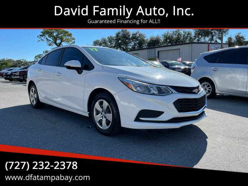 2017 Chevrolet Cruze for sale at David Family Auto, Inc. in New Port Richey FL