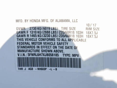 2018 Honda Odyssey