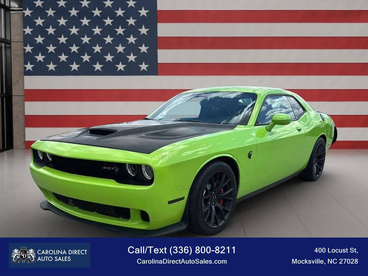 Green 2015 Dodge Challenger SRT Hellcat SRT Hellcat 2dr Coupe 1