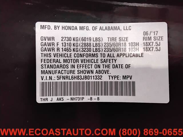 2018 Honda Odyssey Touring