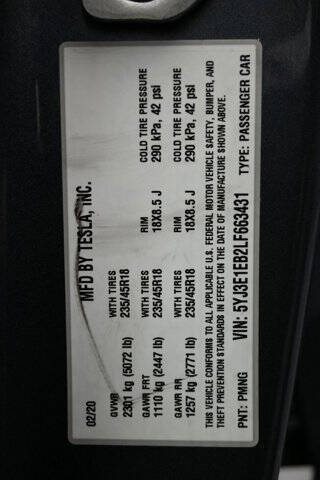 2020 Tesla Model 3 Long Range
