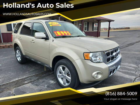 2012 Ford Escape for sale at Holland's Auto Sales in Harrisonville MO