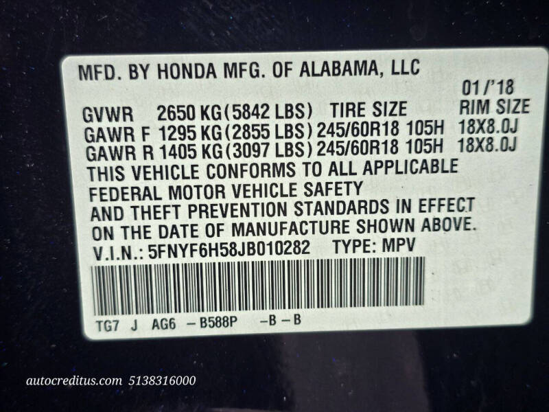 2018 Honda Pilot EX-L