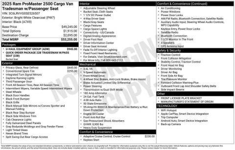 2025 RAM ProMaster