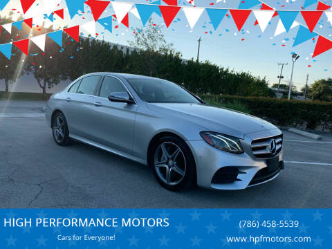 2017 Mercedes-Benz E-Class for sale at HIGH PERFORMANCE MOTORS in Hollywood FL