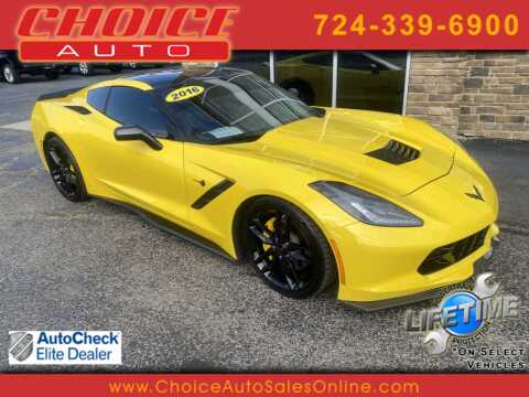 2016 Chevrolet Corvette for sale at CHOICE AUTO SALES in Murrysville PA