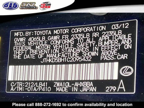 2012 Lexus CT 200h Premium