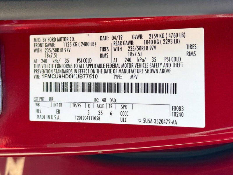 2019 Ford Escape SEL