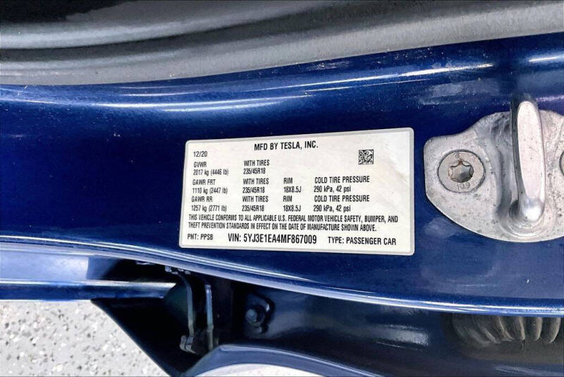 2021 Tesla Model 3 Standard Range Plus