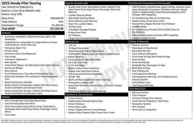 2025 Honda Pilot Touring