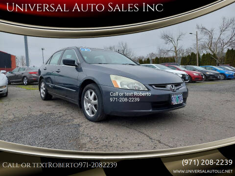2005 Honda Accord for sale at Universal Auto Sales Inc in Salem OR