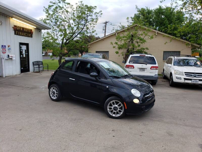 Used 2012 FIAT 500 Pop with VIN 3C3CFFAR5CT110839 for sale in Dallas, TX