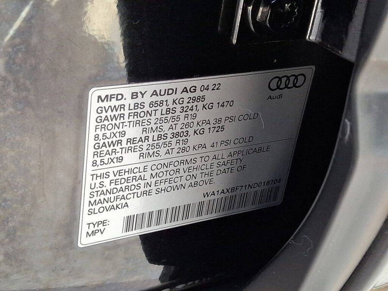 2022 Audi Q7 quattro Premium 55 TFSI