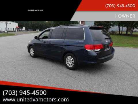 2010 Honda Odyssey for sale at United Motors in Fredericksburg VA