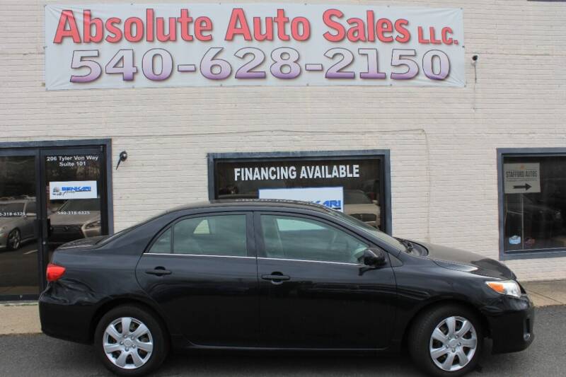 2013 Toyota Corolla for sale at Absolute Auto Sales in Fredericksburg VA