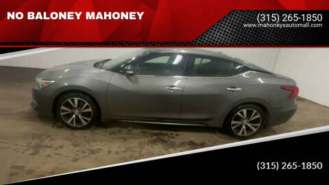 2016 Nissan Maxima for sale at NO BALONEY MAHONEY in Potsdam NY