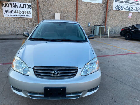 2004 Toyota Corolla for sale at Rayyan Autos in Dallas TX