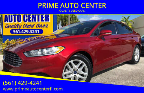 2016 Ford Fusion for sale at PRIME AUTO CENTER in Palm Springs FL