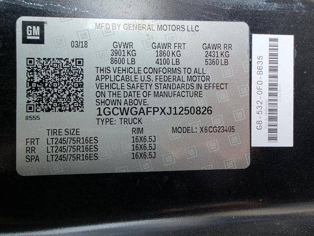 2018 Chevrolet Express 2500