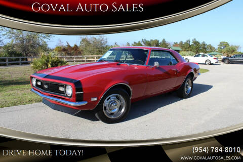 1968 Chevrolet Camaro for sale at Goval Auto Sales in Pompano Beach FL