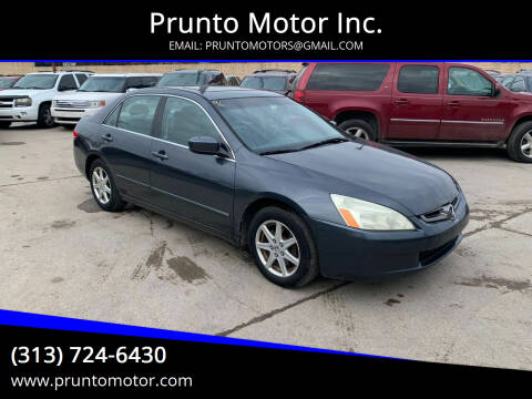 2004 Honda Accord for sale at Prunto Motor Inc. in Dearborn MI