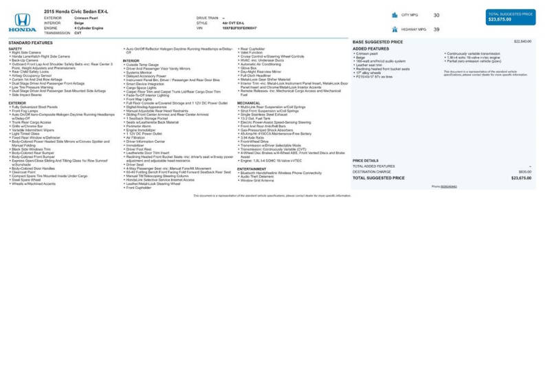 2015 Honda Civic EX-L