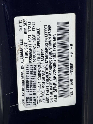 2015 Honda Odyssey LX