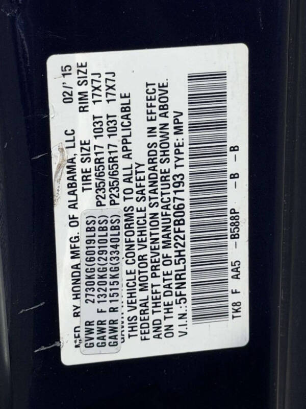 2015 Honda Odyssey LX