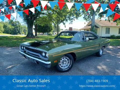 1970 Plymouth Roadrunner for sale at Classic Auto Sales in Maiden NC