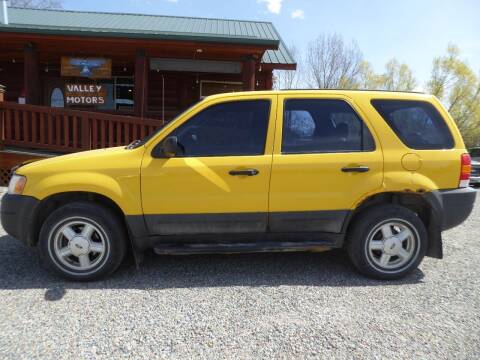 2003 Ford Escape for sale at VALLEY MOTORS in Kalispell MT