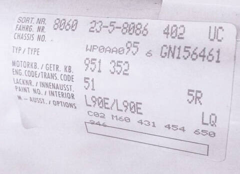 1986 Porsche 944 Turbo