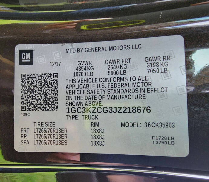 2018 Chevrolet Silverado 3500HD