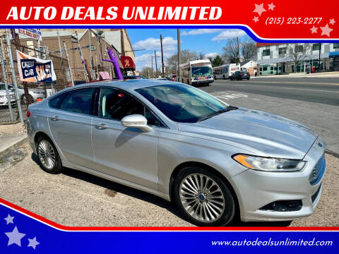 2013 Ford Fusion for sale at AUTO DEALS UNLIMITED in Philadelphia PA