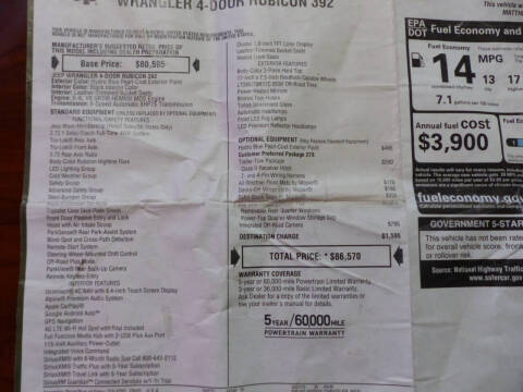 2023 Jeep Wrangler Rubicon 392 20th Anniversary