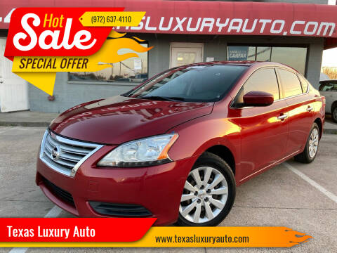 2015 Nissan Sentra for sale at Texas Luxury Auto in Cedar Hill TX